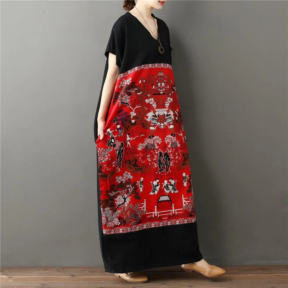 Chinese Art Maxi Dress