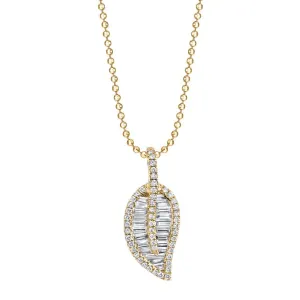 CLASSIC LEAF DIAMOND NECKLACE