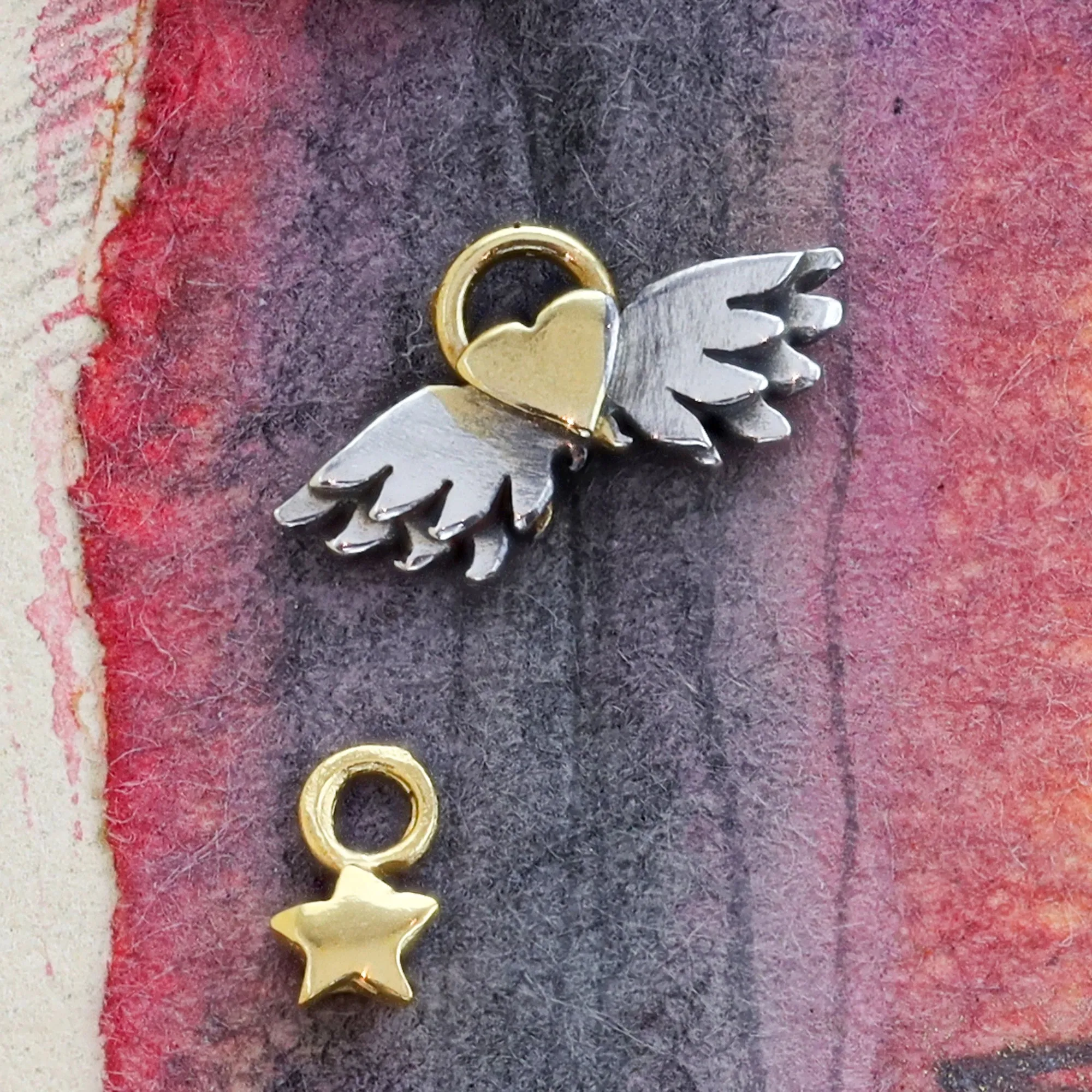 Classic Winged Heart Charm