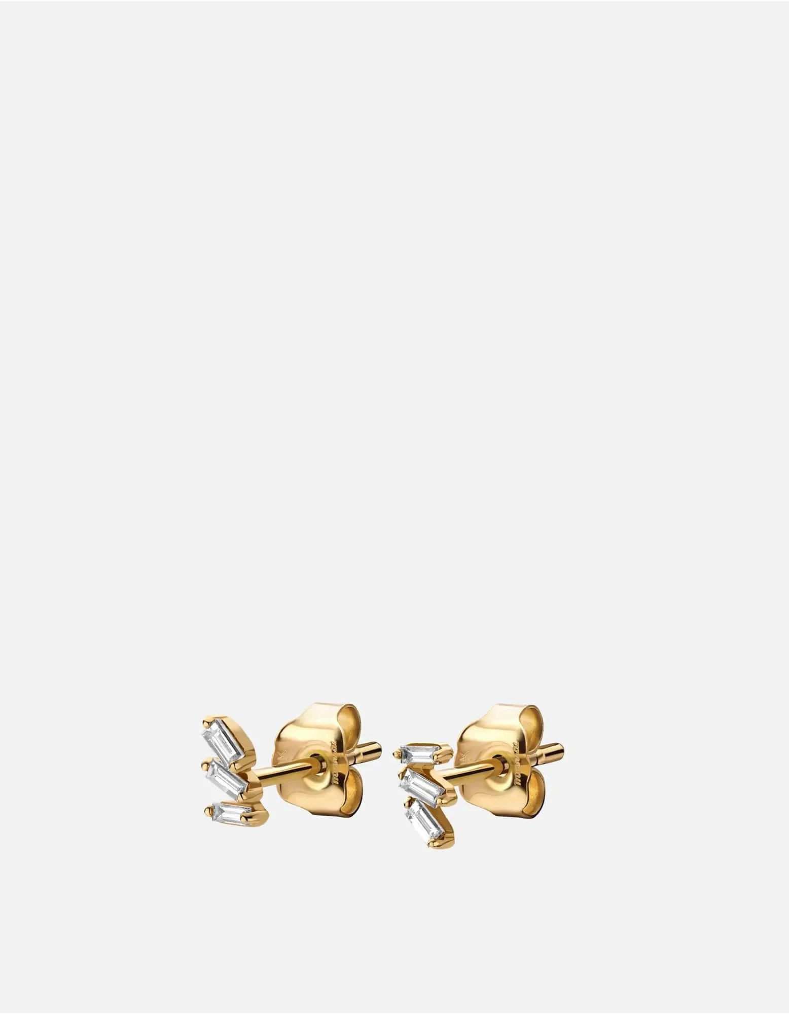 Colette Studs, 14k Gold Pavé