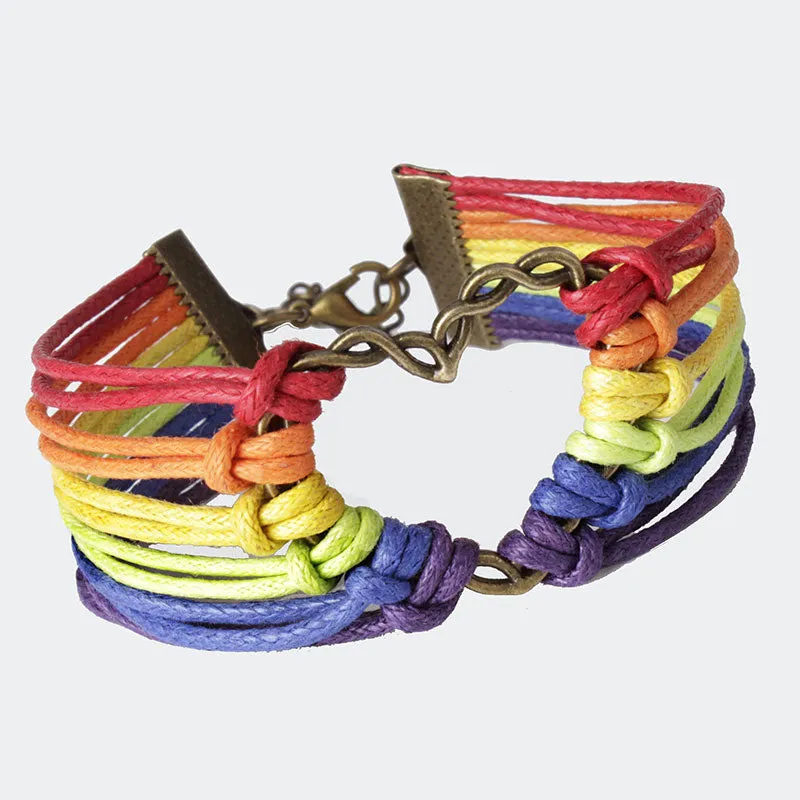 Colorful Multilayer Heart Woven Bracelet