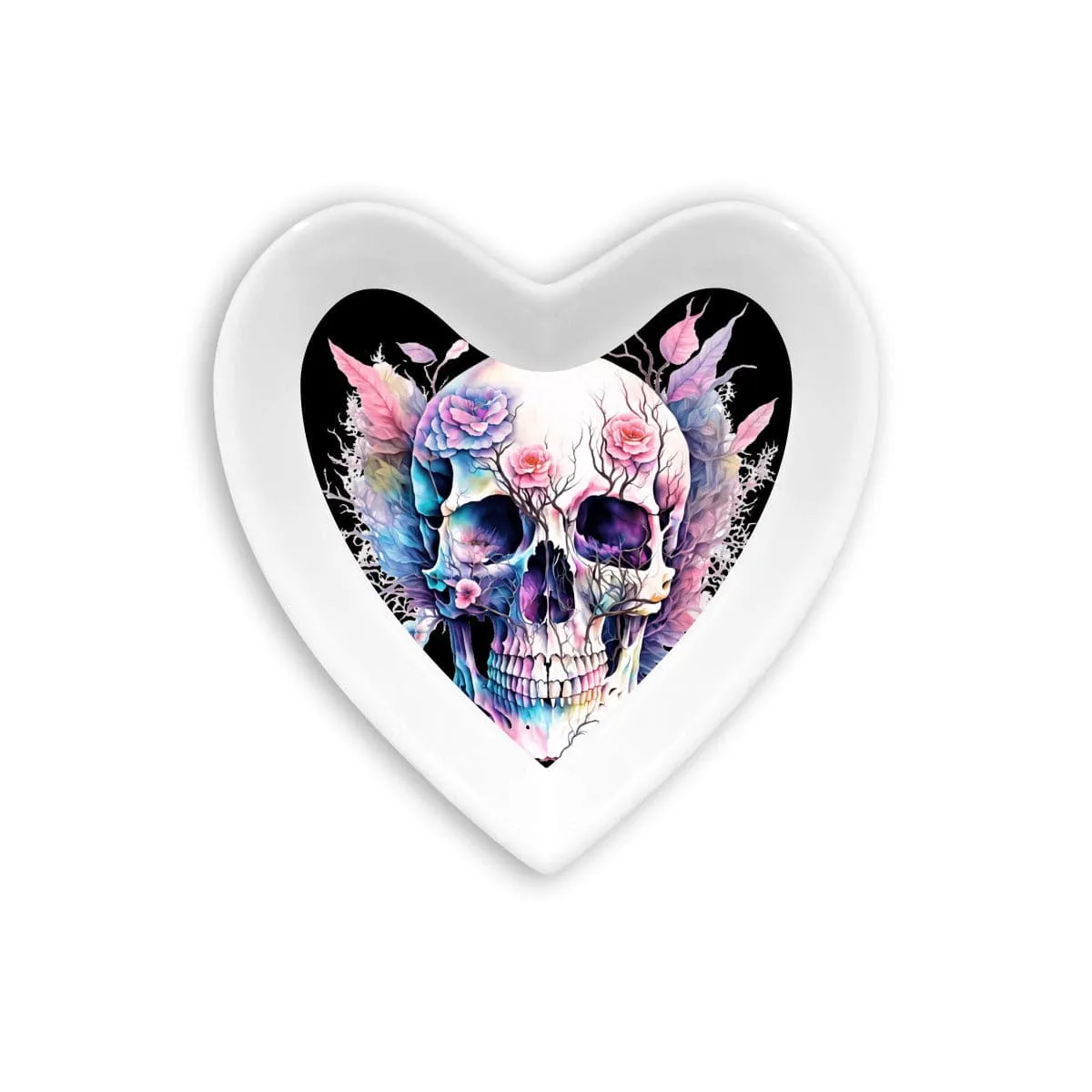 Colorful Skull Heart Shaped Jewlery Tray