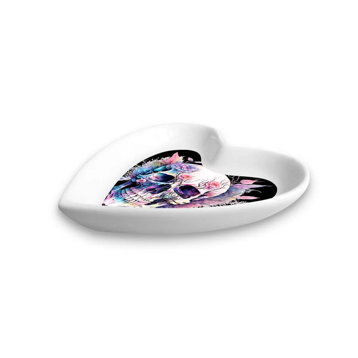 Colorful Skull Heart Shaped Jewlery Tray