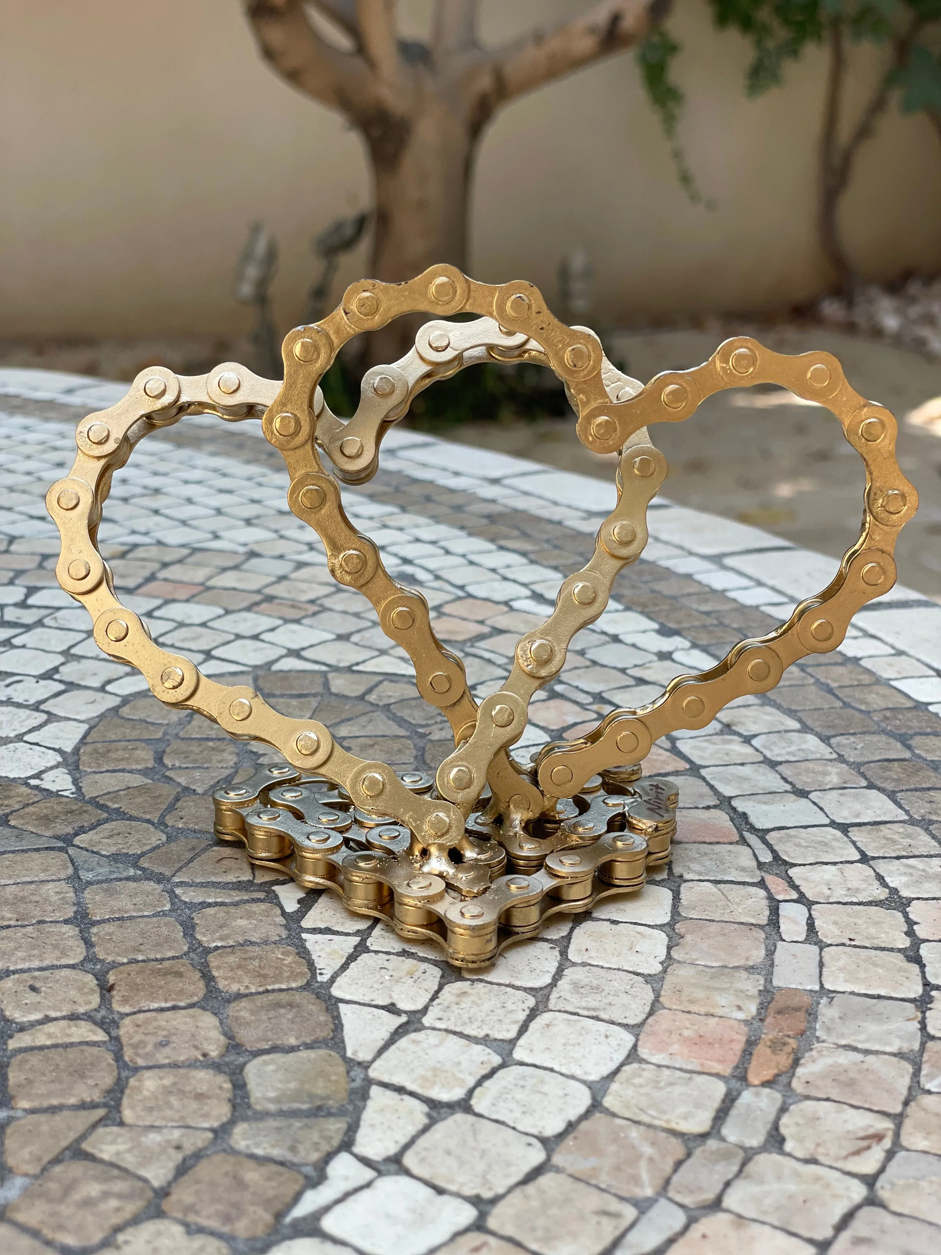 Double Heart Sculpture