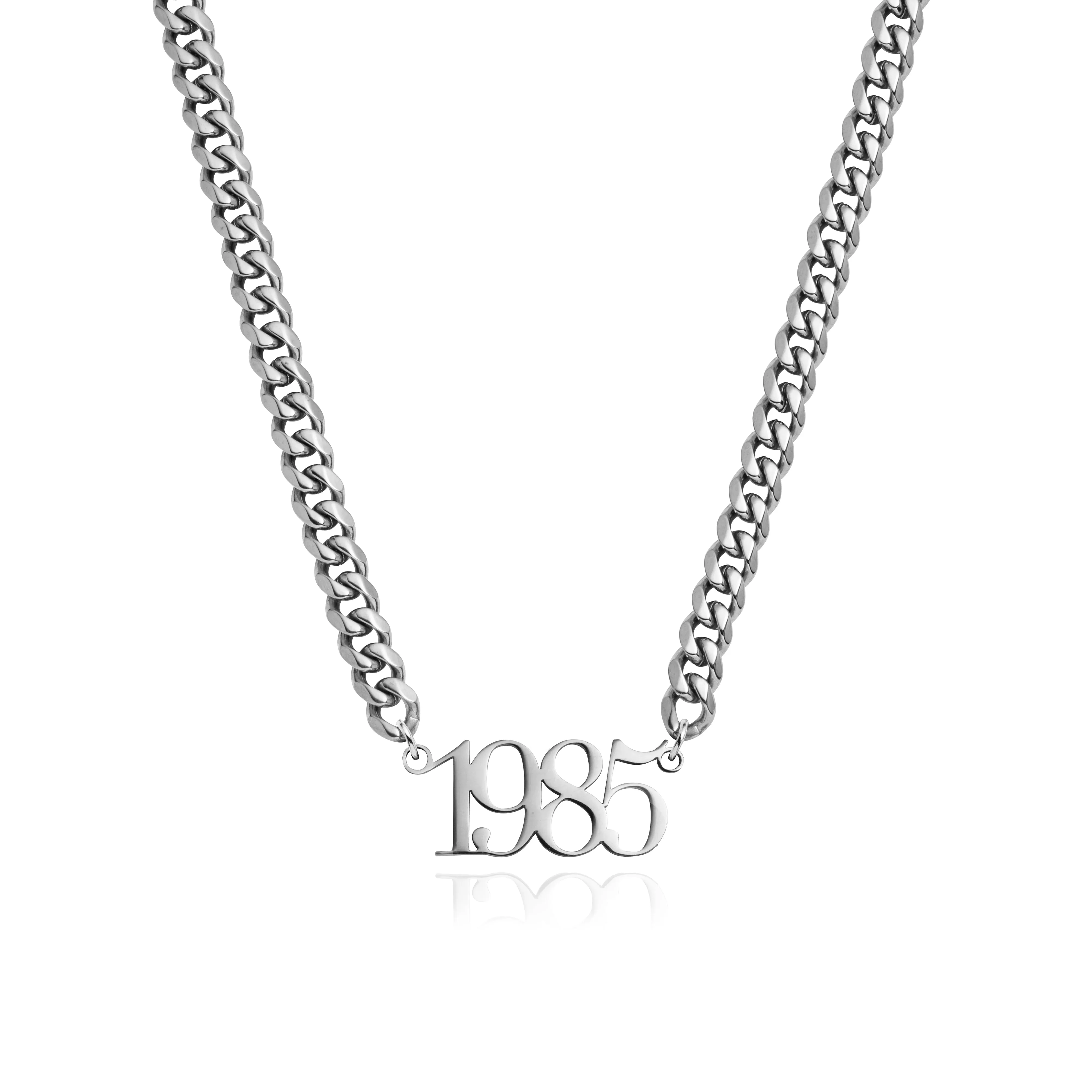 Editorial Date Necklace (Silver)