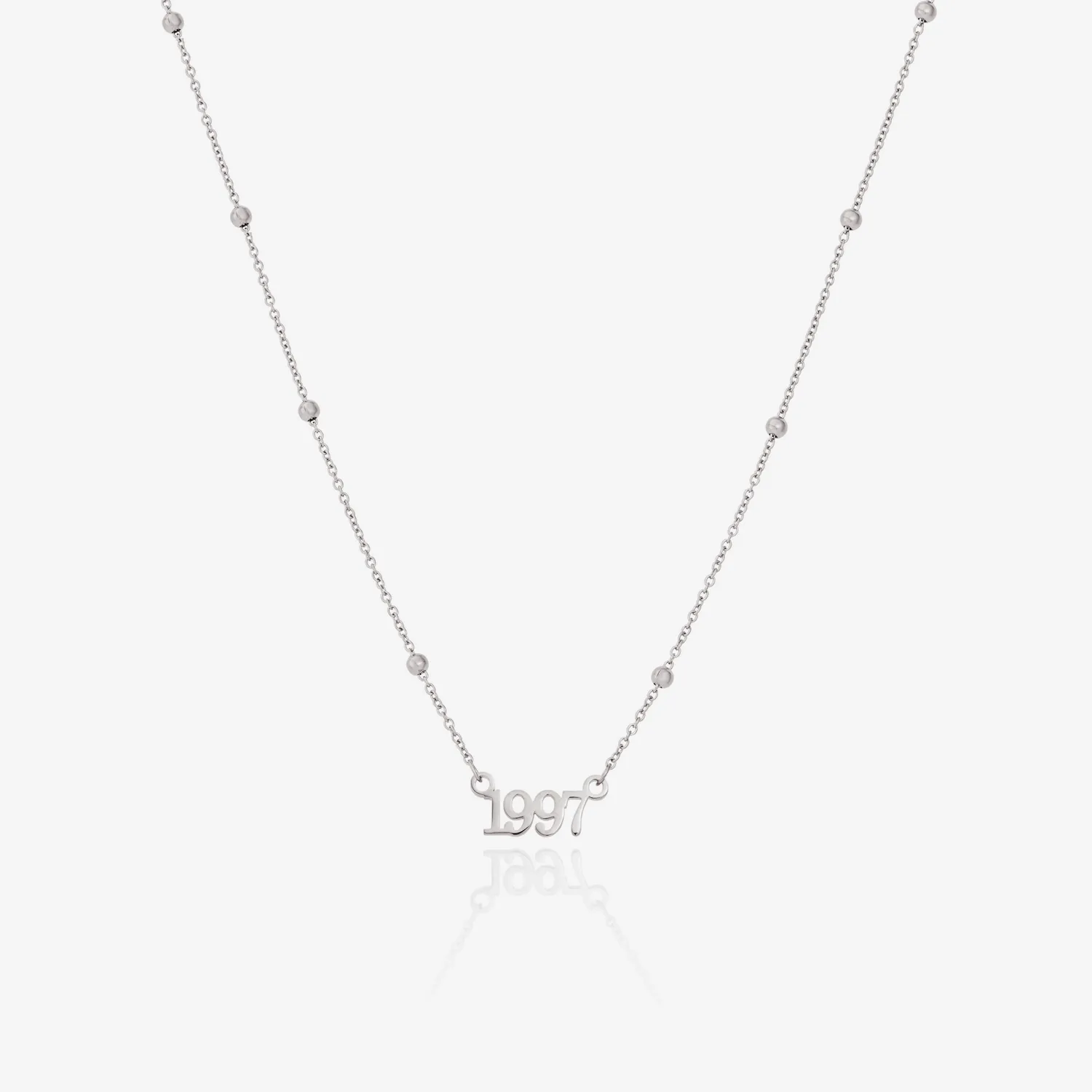 Editorial Date Necklace (Silver)