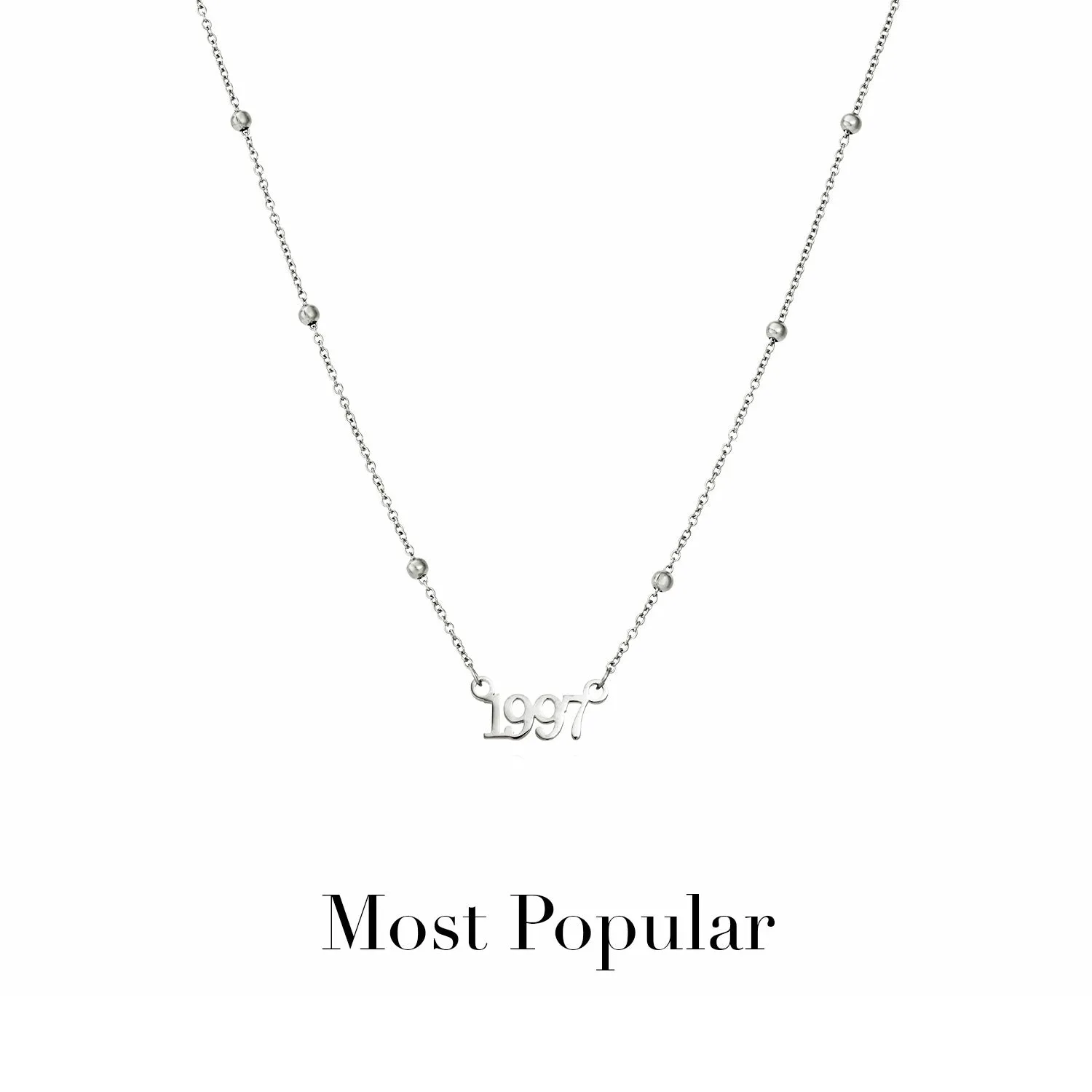 Editorial Date Necklace (Silver)