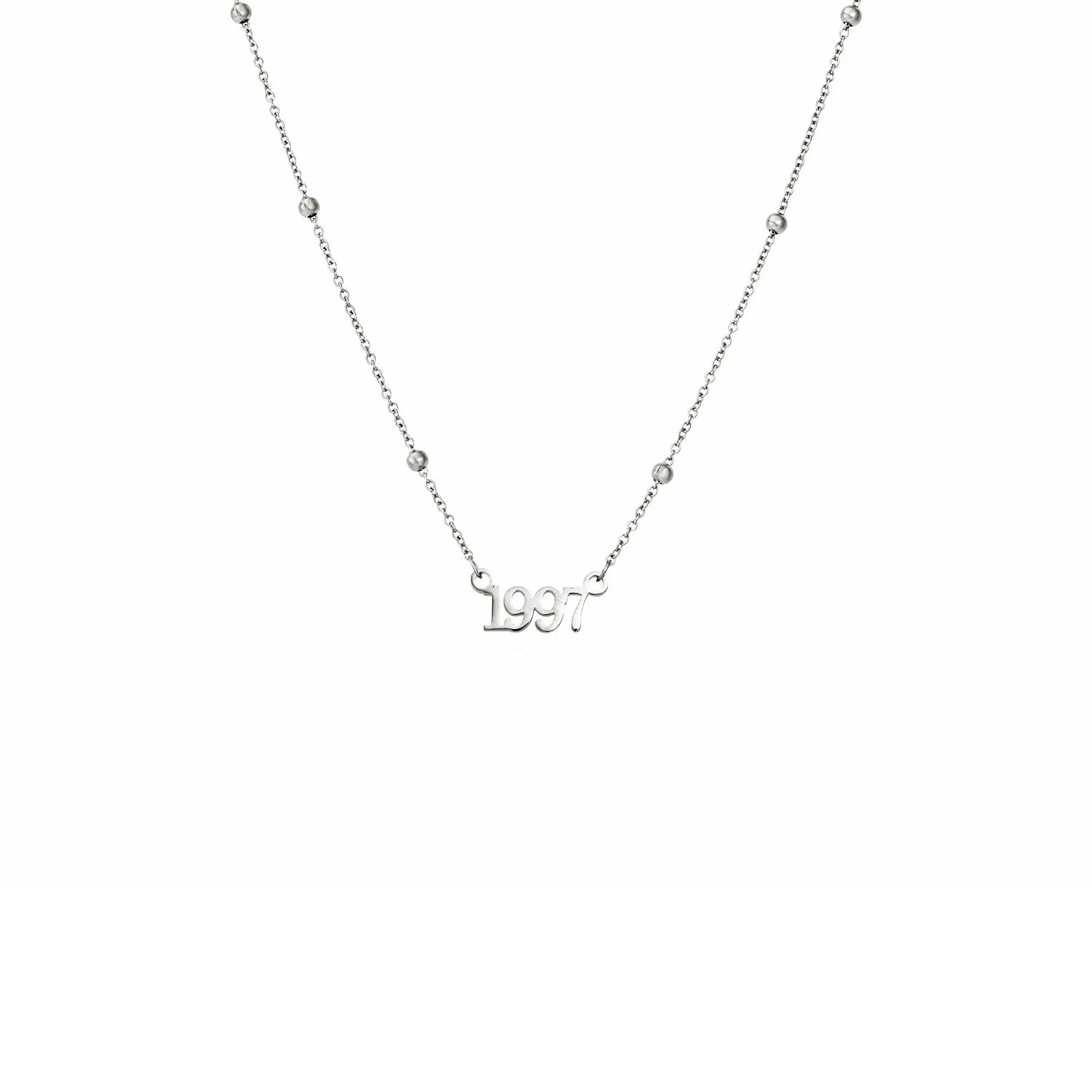 Editorial Date Necklace (Silver)