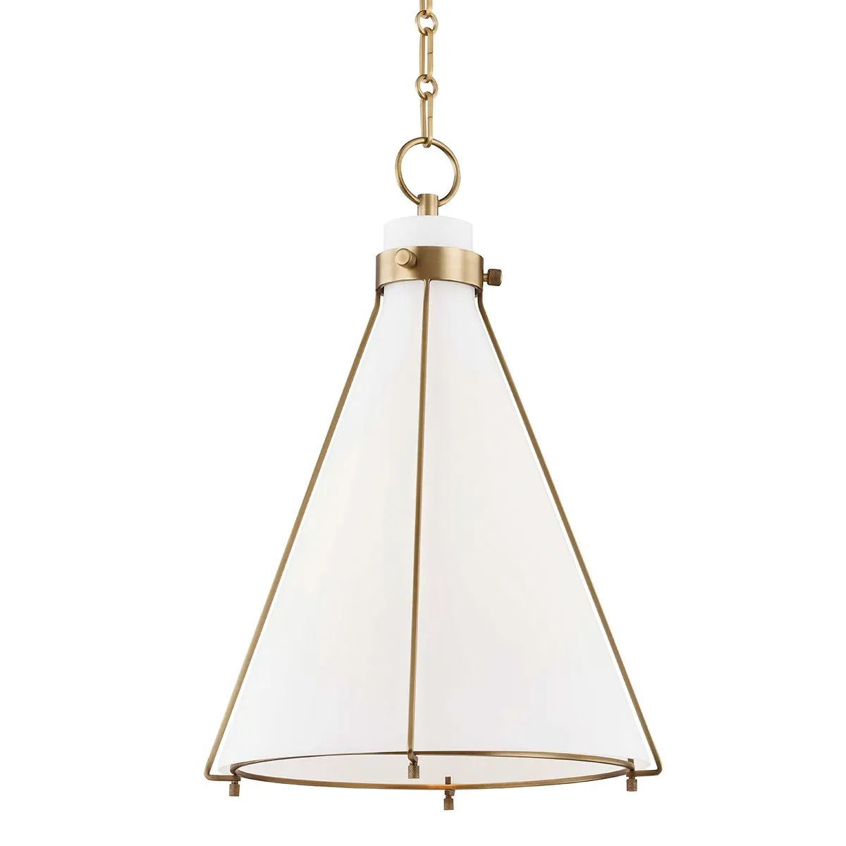 Eldridge 16 in. Cone Pendant Light Brass Finish