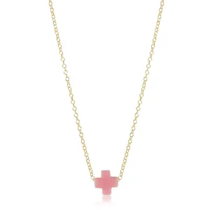 ENewton 16" Pink Gold Signature Cross Necklace