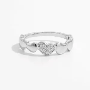 Exquisite Zircon Heart Ring for Luxurious Fashion and Timeless Elegance