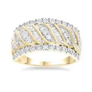 Fancy Dress Ring with 1/2ct of Diamonds in 9ct Yellow Gold