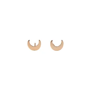 Gold Filled Crescent Moon Studs