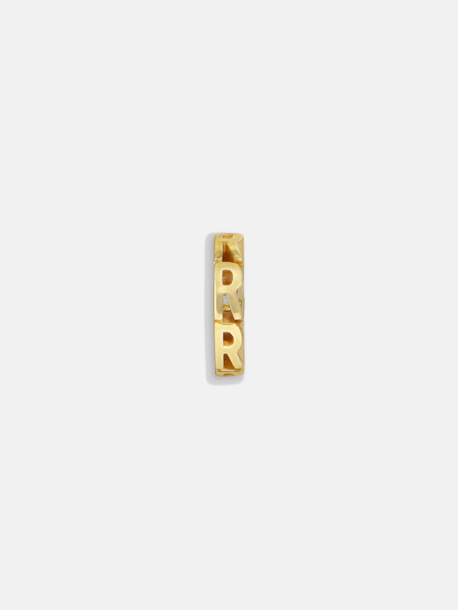 Gold Initial Bead Charm - R