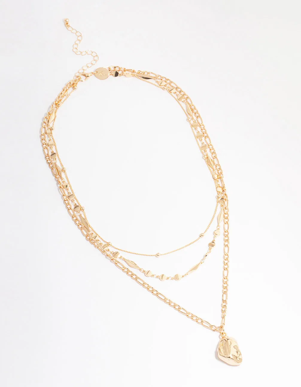 Gold Organic Layered Necklace