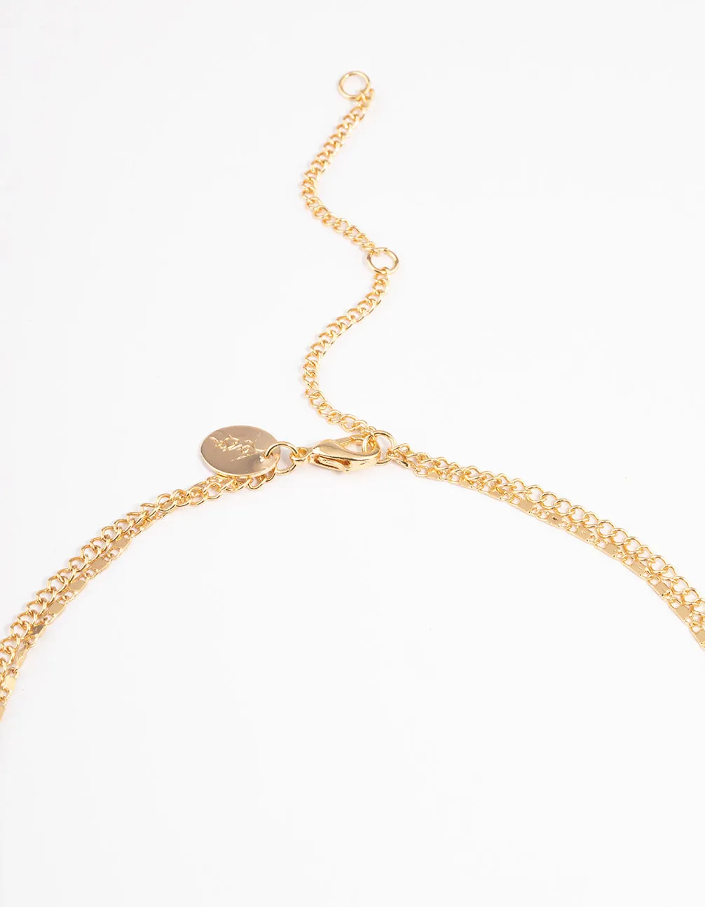 Gold Pearl & Disc Layered Necklace