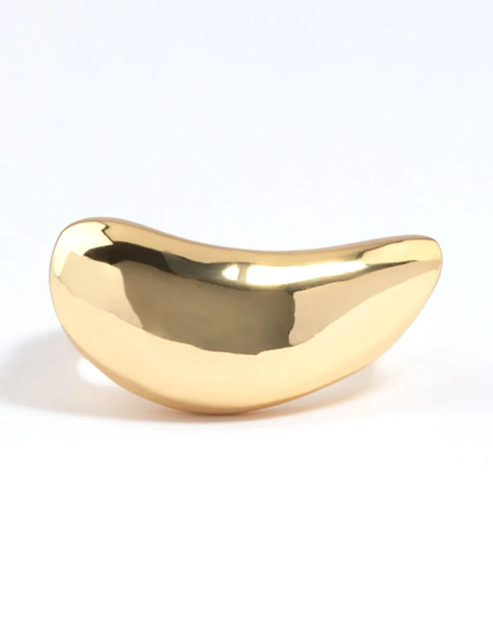 Gold Plated Moon Scoop Ring