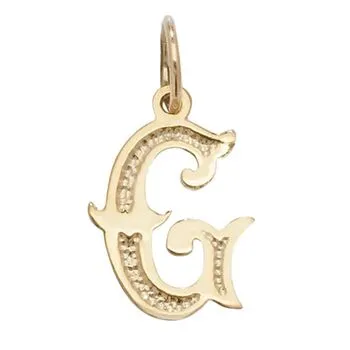 Gothic Initial Pendant