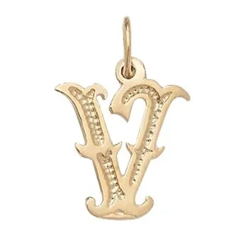 Gothic Initial Pendant