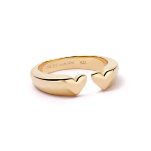 Heart Signet Ring 18ct Gold Plate