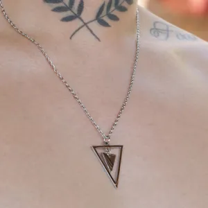 Hugues Double Triangle Pendant with Chain Necklace