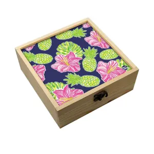 Jewellery Box Makepup Organizer -  Tropical Blue