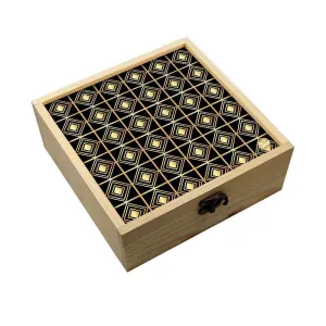 Jewellery Box Wooden Jewelry Organizer -  Diamond Pattern