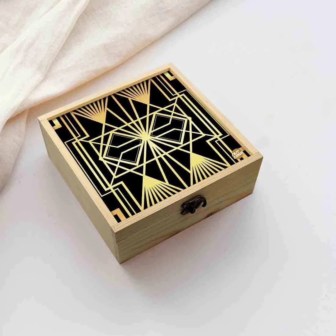 Jewellery Box Wooden Jewelry Organizer -  Retro