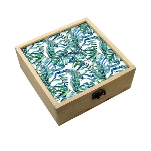 Jewellery Box Wooden Jewelry Organizer -  Tropical Leaf