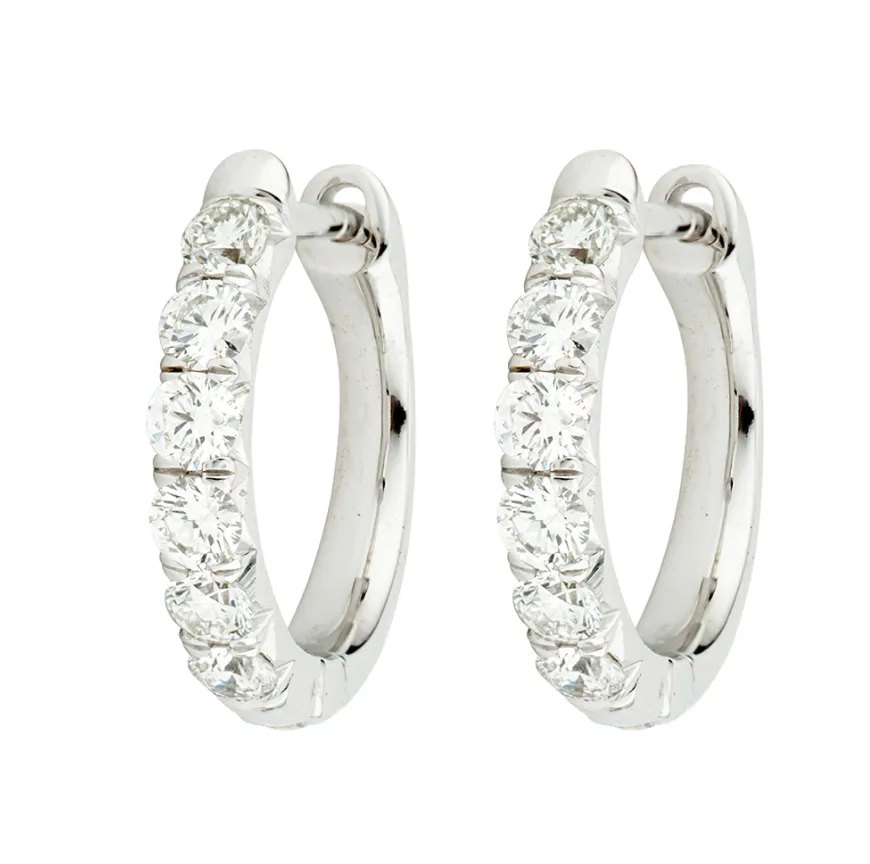 Jude Diamond Pave Hoop Earrings