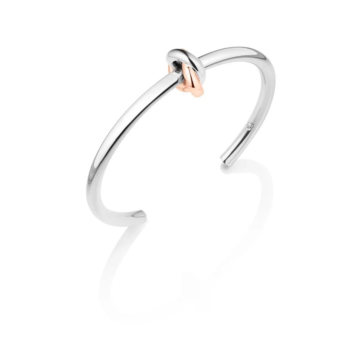 Knot Bangle (Silver/Rose)