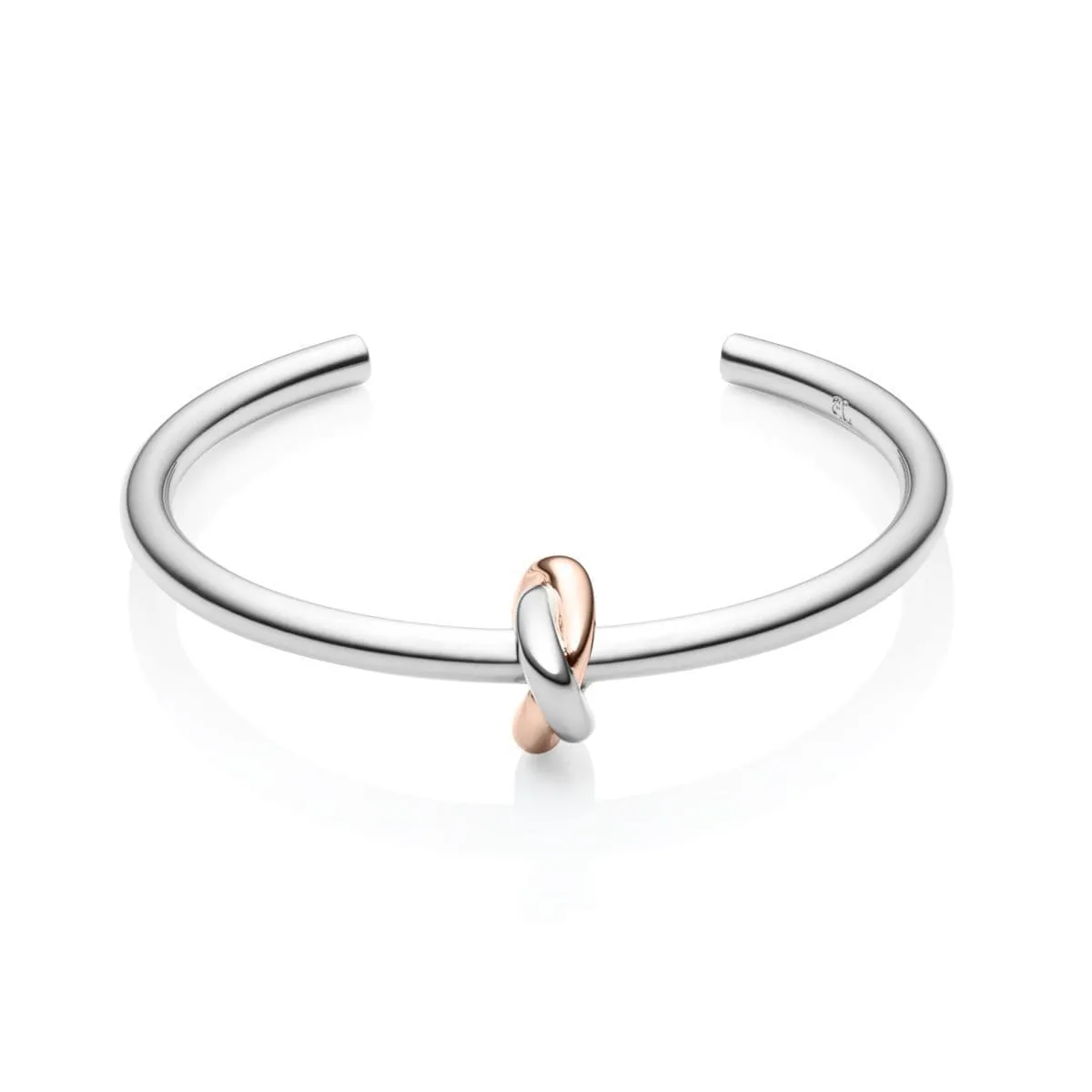 Knot Bangle (Silver/Rose)