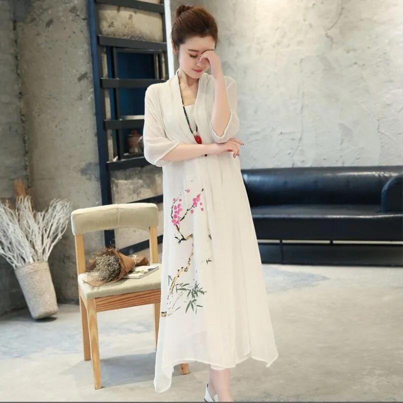 Lina Cotton and Linen Floral Dress