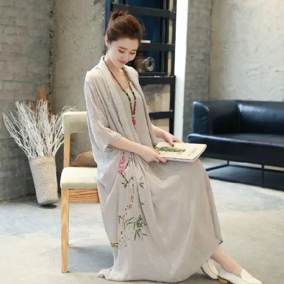 Lina Cotton and Linen Floral Dress