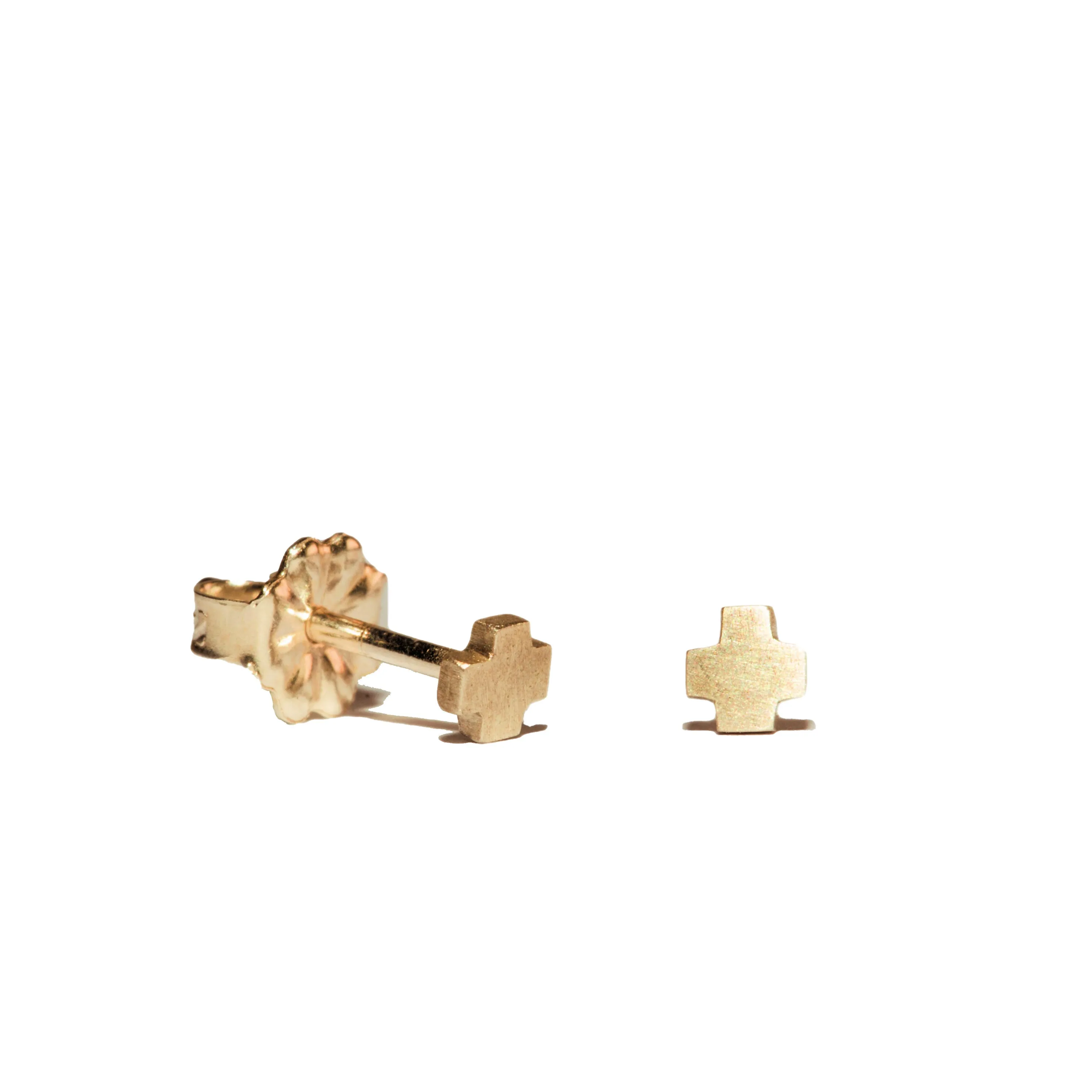 <!--ER230-->cross button stud earrings