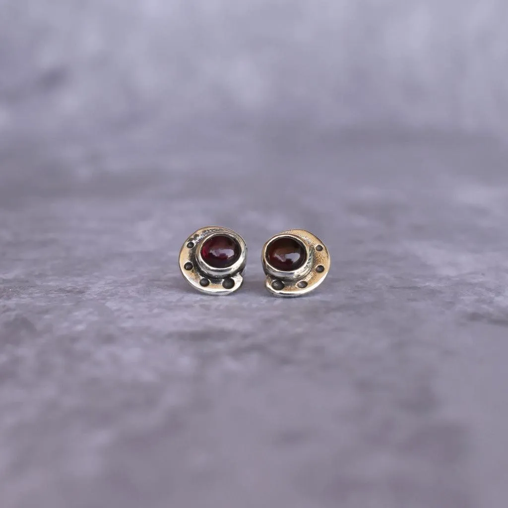 Marine Muse -  Garnet Stud