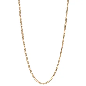 Metier Modern 14k Yellow Gold Solid Curb Link Chain