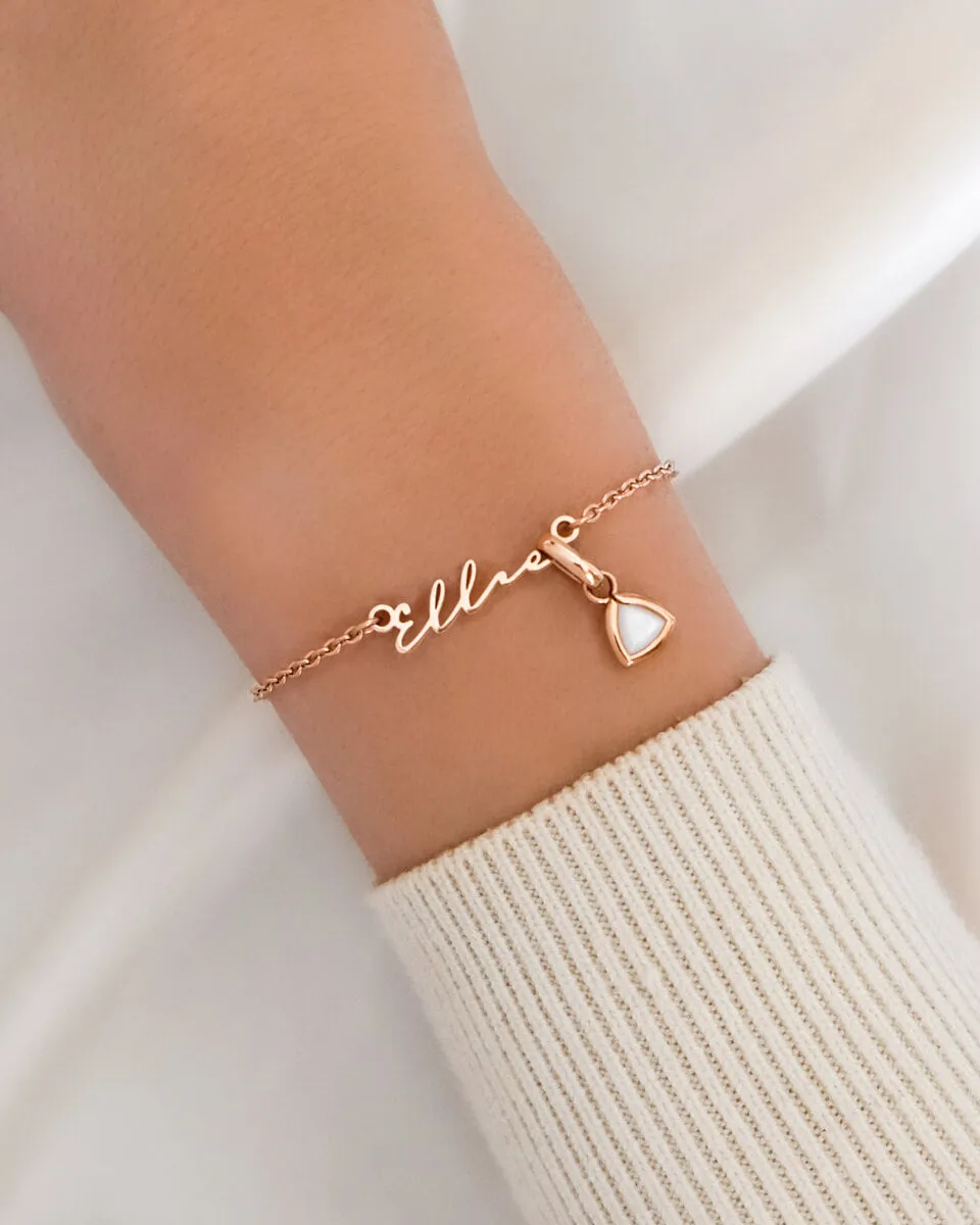 Mini Signature Name Bracelet (Rose Gold)