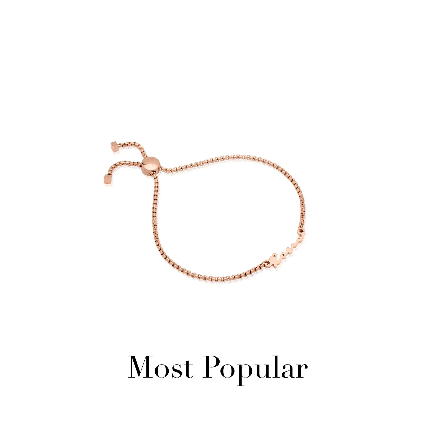 Mini Signature Name Bracelet (Rose Gold)