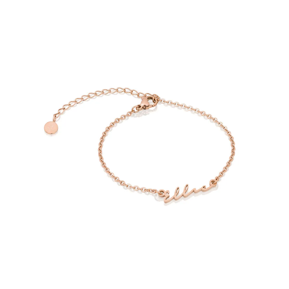 Mini Signature Name Bracelet (Rose Gold)