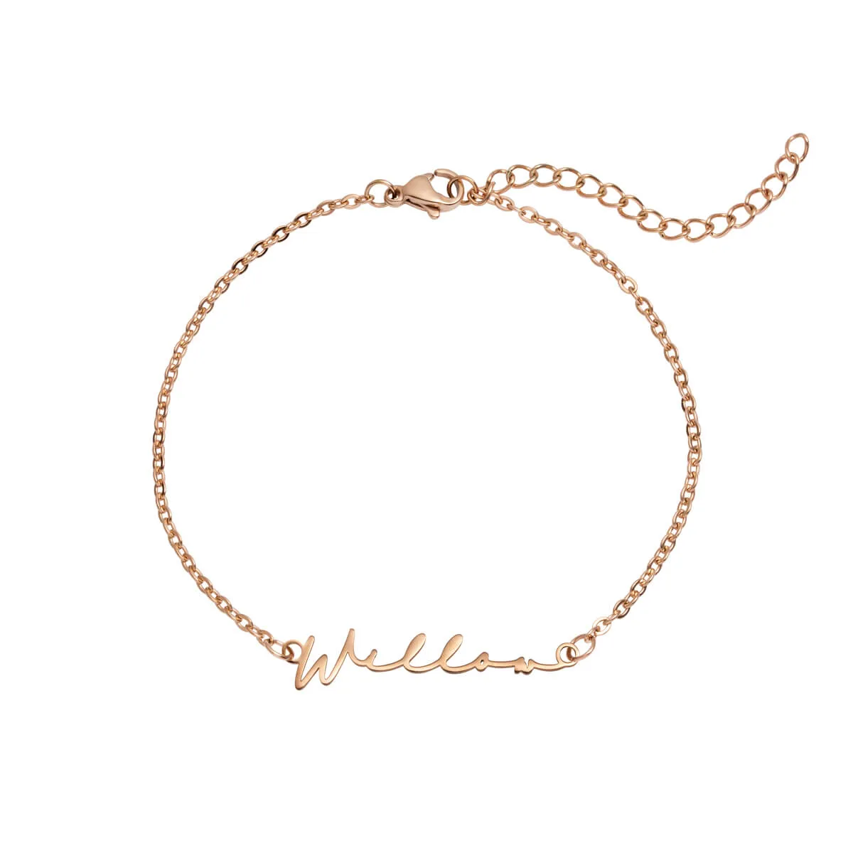 Mini Signature Name Bracelet (Rose Gold)