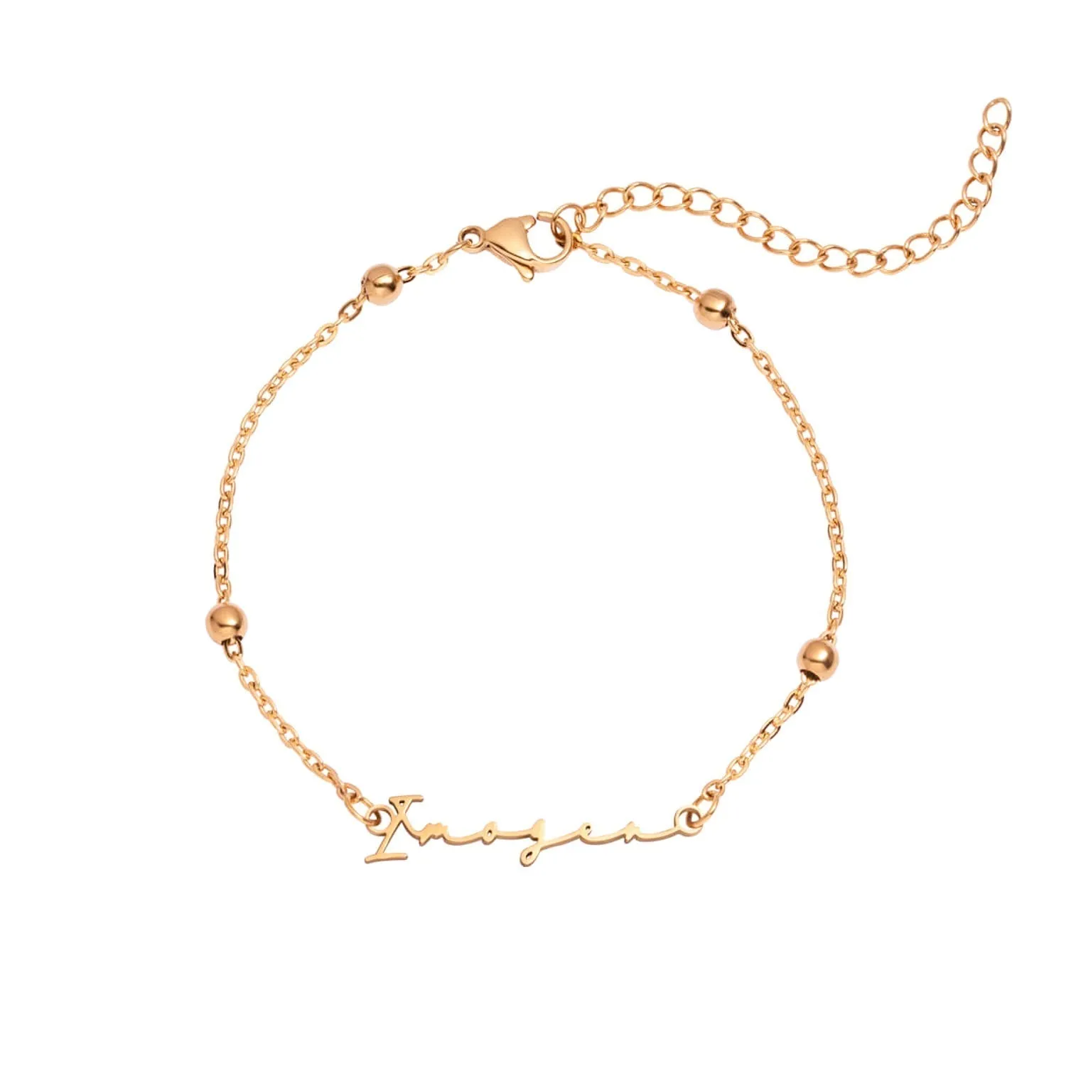 Mini Signature Name Bracelet (Rose Gold)