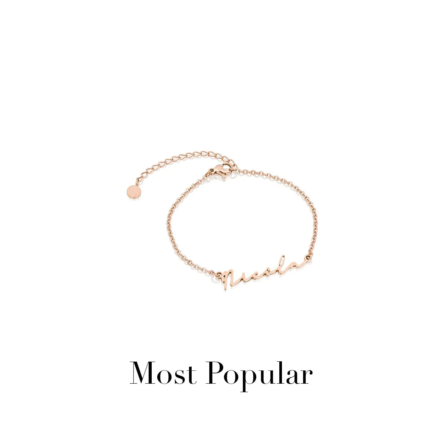 Mini Signature Name Bracelet (Rose Gold)