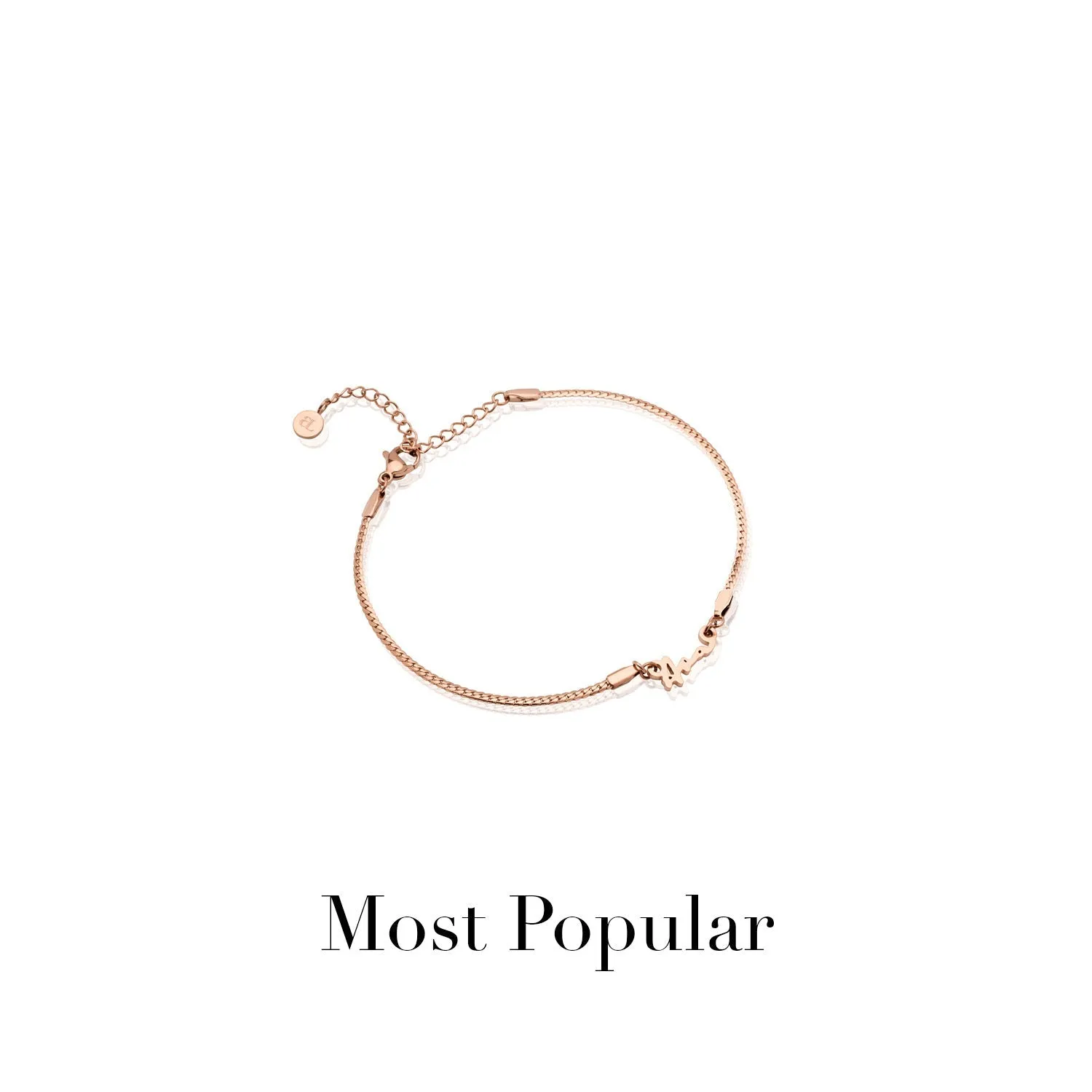 Mini Signature Name Bracelet (Rose Gold)