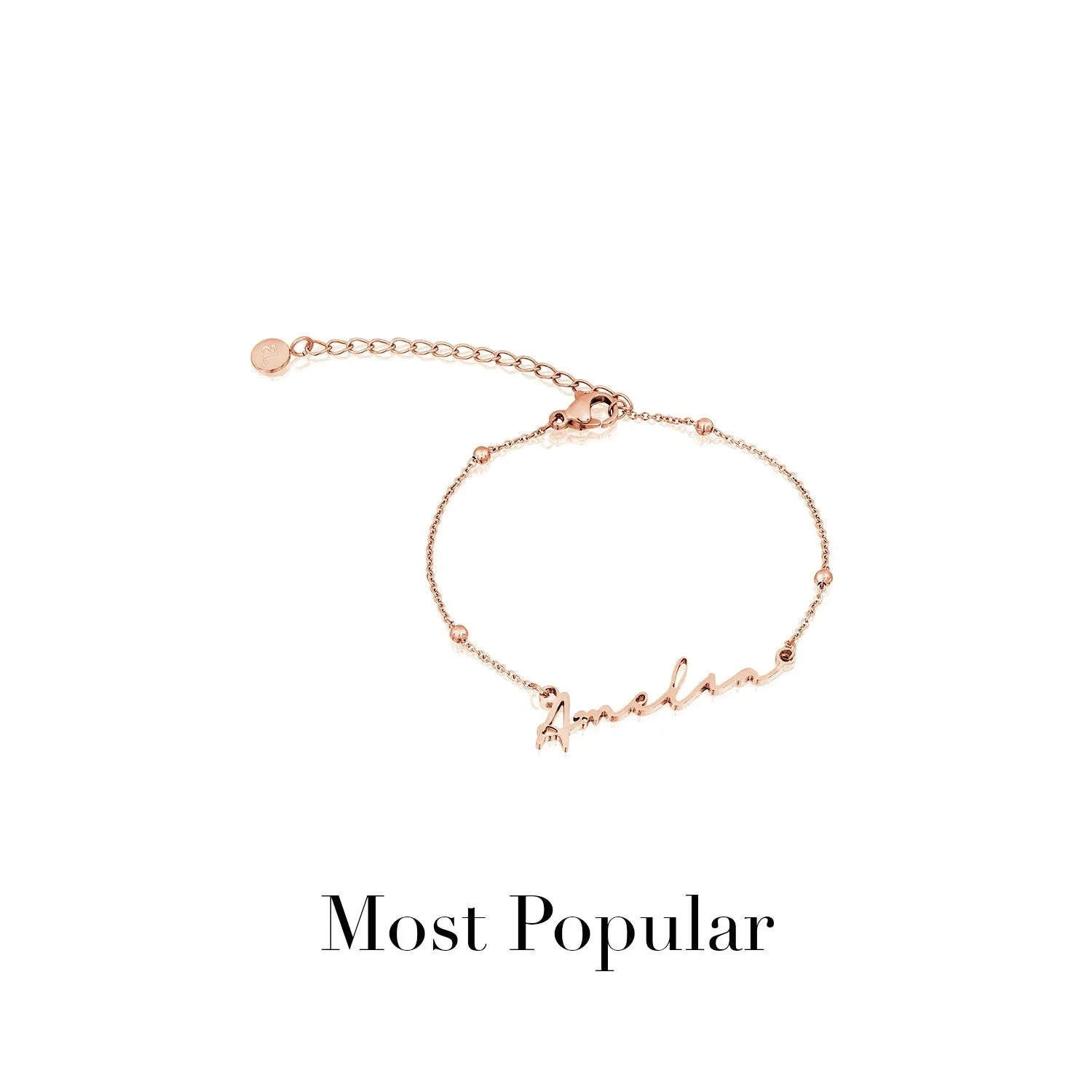 Mini Signature Name Bracelet (Rose Gold)