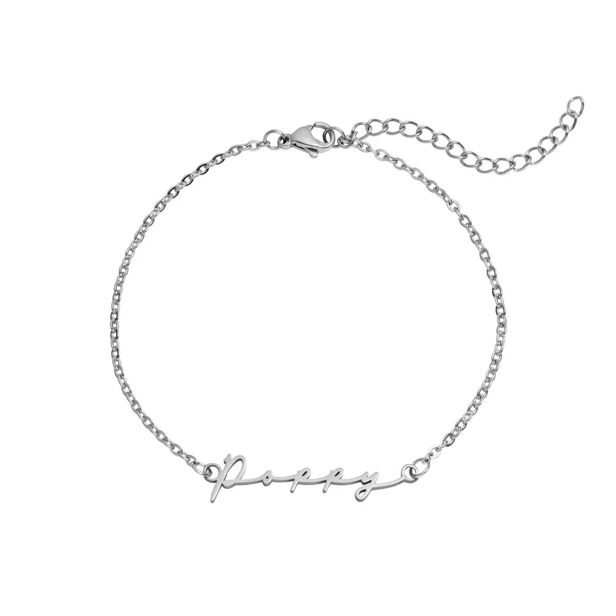 Mini Signature Name Bracelet (Silver)