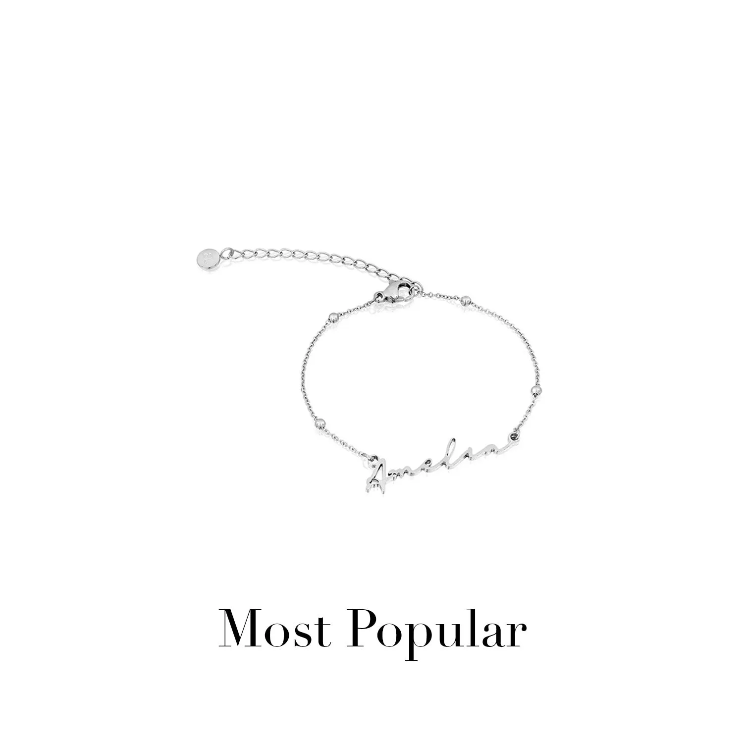 Mini Signature Name Bracelet (Silver)