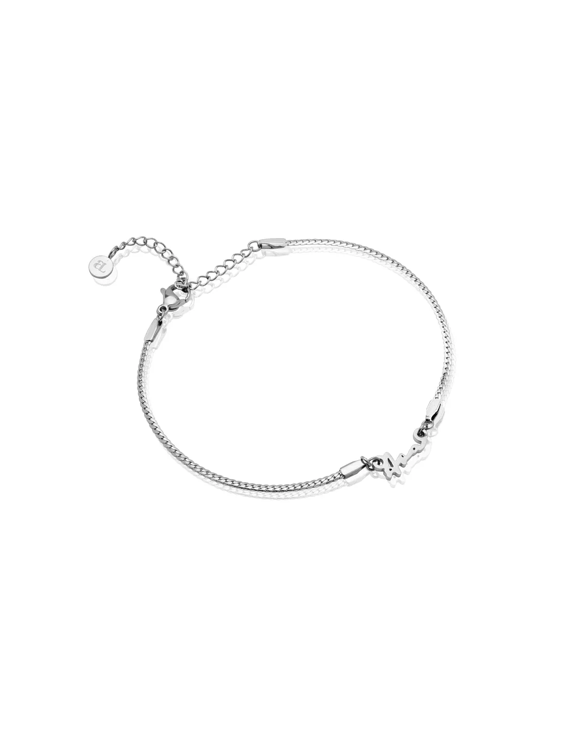 Mini Signature Name Bracelet (Silver)