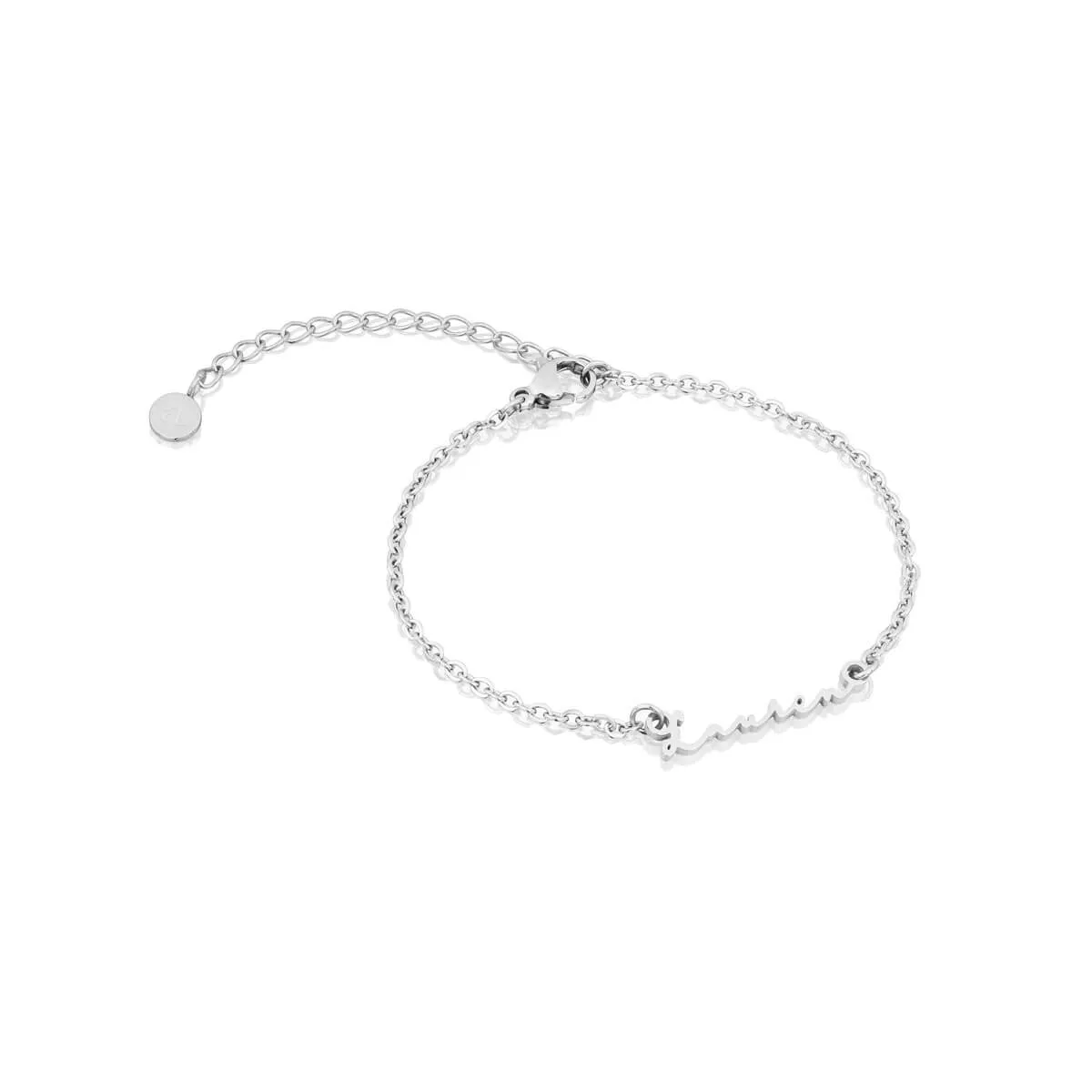 Mini Signature Name Bracelet (Silver)