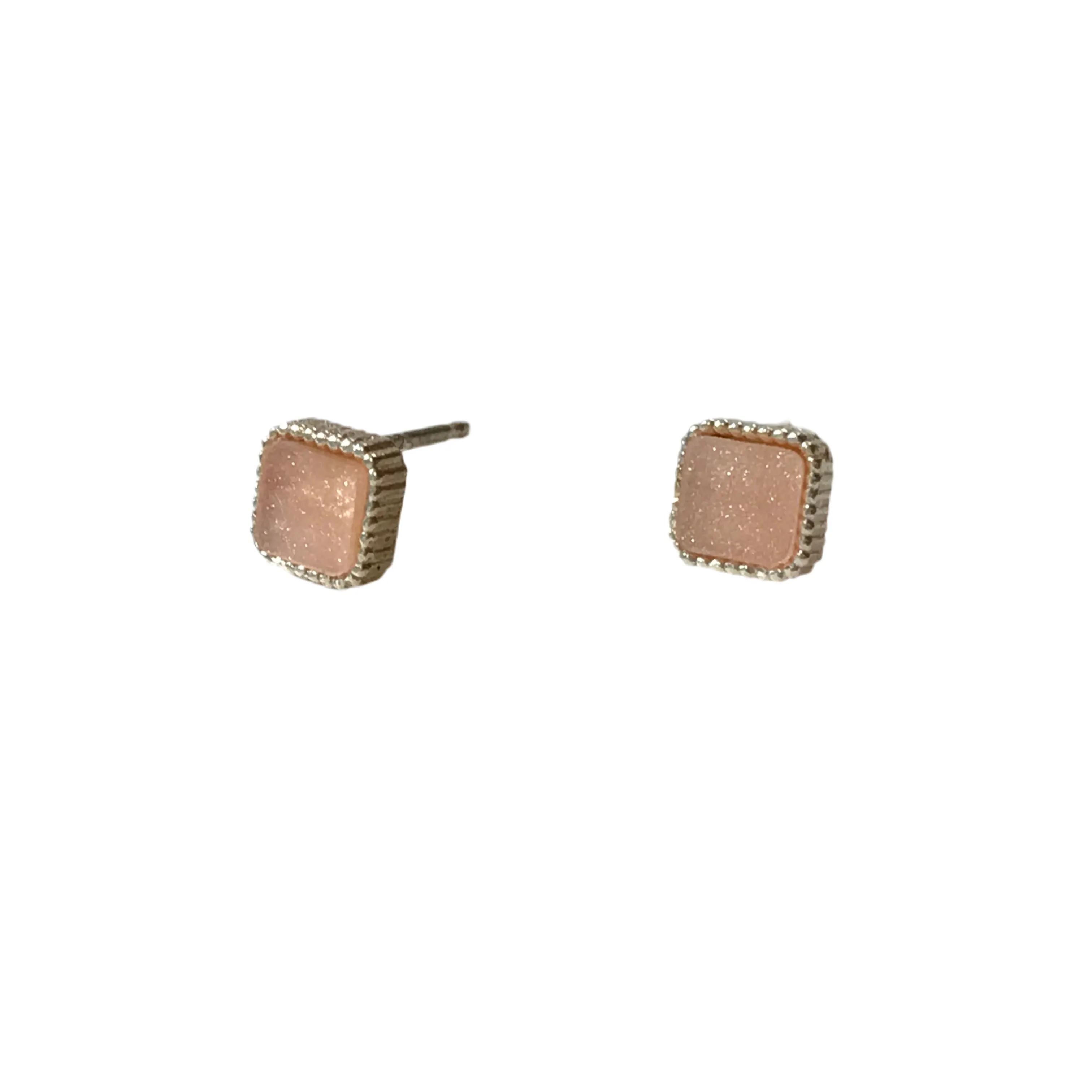 Mini Square Enamel Earrings